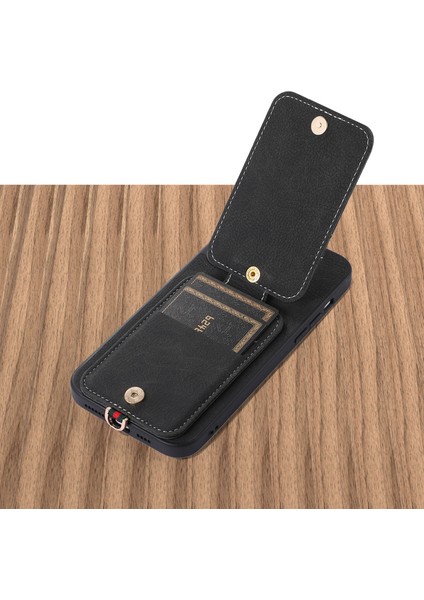 Iphone 14 Pro Kickstand Case Card Yuvaları Için Litchi Doku Pu Deri Kaplamalı Tpu+Pc Telefon Kapak Black (Yurt Dışından) fırsatları