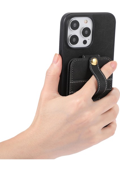 Iphone 14 Pro Kickstand Case Card Yuvaları Için Litchi Doku Pu Deri Kaplamalı Tpu+Pc Telefon Kapak Black (Yurt Dışından) indirimleri