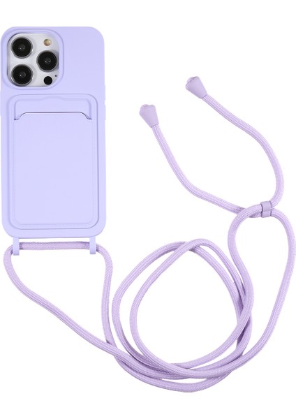 Iphone 15 Pro Max Telefon Kılıfı Için Sıvı Silikon Şok Geçirmez Kapak Kart Tutucu/kayış-Doğru (Yurt Dışından)