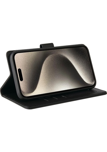 Iphone 15 Pro Case Için Cüzdan Stand-Black ile Deri Telefon Kapağı (Yurt Dışından) fiyatları