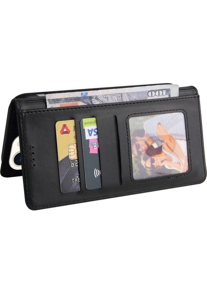 Iphone 15 Pro Case Için Cüzdan Stand-Black ile Deri Telefon Kapağı (Yurt Dışından) fırsatları