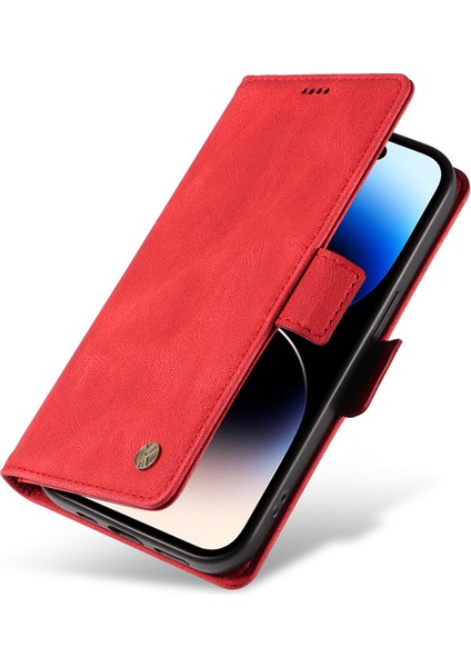 Pu Deri Telefon Kılıfı Iphone 15 Pro Max Cilt-Touch Şok Geçirmez Cüzdan Standı Kapak Kırmızı (Yurt Dışından) indirimleri