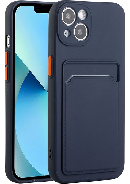 Iphone 15 Plus Artı Yumuşak Tpu Telefon Kasası, Kart Yuvası-Dark Mavi ile Damla Geçirmez Arka Kapak (Yurt Dışından)