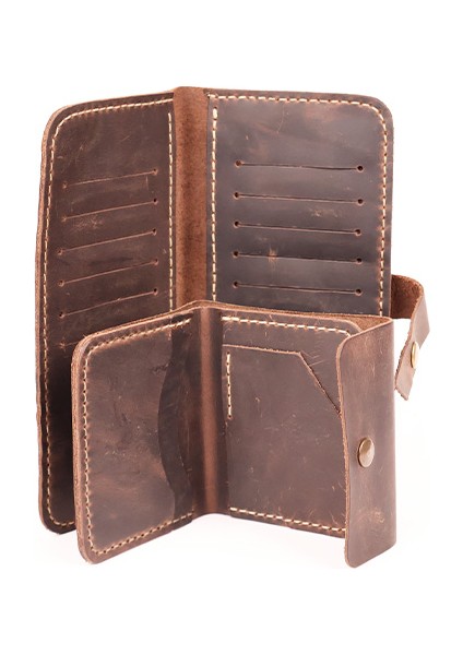 Deri Ikili Telefon Cüzdanı Crazy Deri Kampanya modelleri