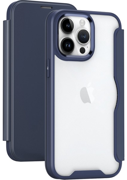 Iphone 13 Pro 6.1 Inç Cep Telefon Kılıfları Için Pu Deri+Tpu+Akrilik Kart Tutucu Kapak Morası (Yurt Dışından)