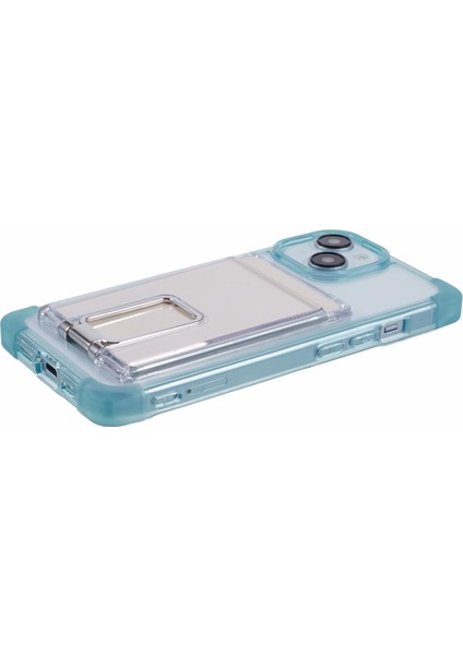 Iphone 14 Için Ysm Takviyeli Köşeler Serisi Tpu+Akrilik Kart Tutucu Telefon Kapak Terazik Mavi (Yurt Dışından) fırsatları