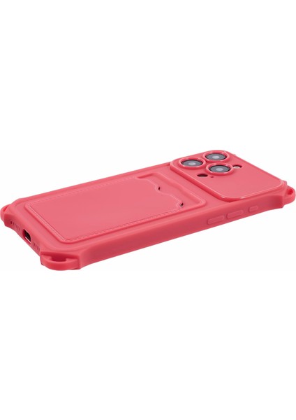 Iphone 15 Pro Max Case Bırak-Kötü Tpu Kart Yuvası Telefon Kapağı (Hassas Kesim) -Rose (Yurt Dışından)