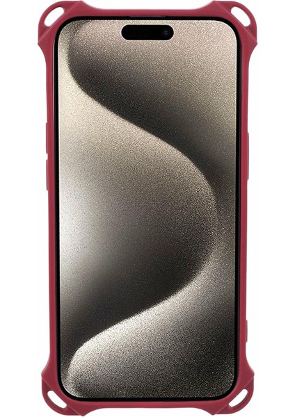 Iphone 15 Plus Için Plus Tpu Case Four Corner Drop Anti-Drop Kart Tutucu Kapağı (Hassas Kesim) -Wine Kırmızı (Yurt Dışından)