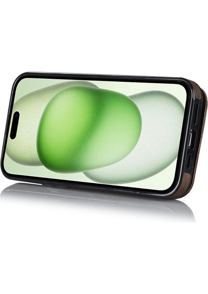 Iphone 15 Rfıd Engelleme Cüzdan Anti-Çizelge Anti Telefon Kılıfı Retro Pu+Tpu Cep Telefonu Kickstand Cover-Wine Kırmızı (Yurt Dışından) indirimleri