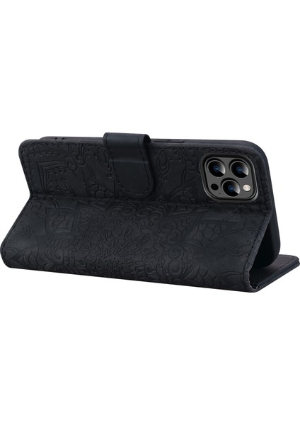 Iphone 15 Pro Baskı Için Çiçek Kabuk Telefon Kapağı Ince-Fit Buzağı Doku Stand Cüzdan Deri Kılıf (Yurt Dışından) fırsatları