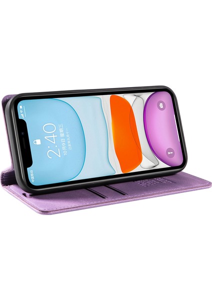 Iphone 11 Cilt-Touch Flip Cüzdan Stand Kapak Anti-Fall Deri Telefon Kılıfı Doğru (Yurt Dışından)