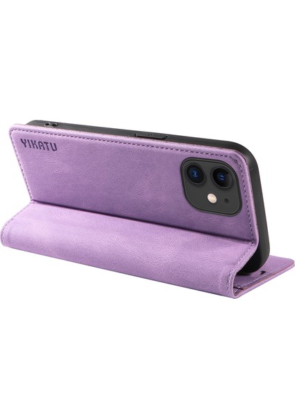 Iphone 11 Cilt-Touch Flip Cüzdan Stand Kapak Anti-Fall Deri Telefon Kılıfı Doğru (Yurt Dışından)