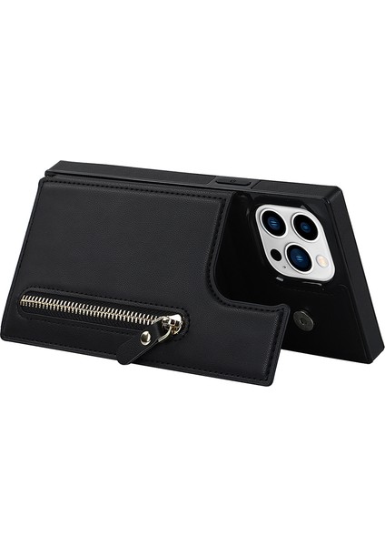 Iphone 15 Pro Max Rfıd Engelleme Telefon Kılıfı Tpu+Pu Kickstand Cüzdan Telefon Kapağı Omuz Kayış Black (Yurt Dışından) modelleri