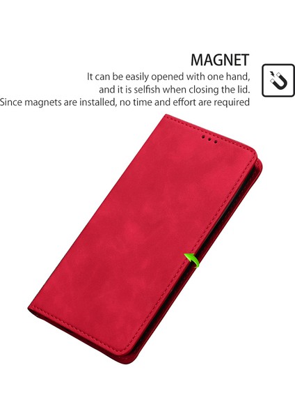 Iphone 15 Plus Deri Kart Tutucu Için Stand Kapağı Manyetik Kapanış Cilt Touch Telefon Kasası (Yurt Dışından)