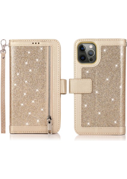 Iphone 12 Pro Max Cep Telefon Kılıfı Strap 9 Kart Tutucu Pu Deri Kapak-Sold (Yurt Dışından)