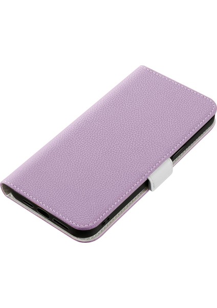 Iphone 15 Plus Artı Stand Cüzdan Litchi Doku Şeker Pu Deri Deri Kapak Light Mor Mor (Yurt Dışından) indirimleri
