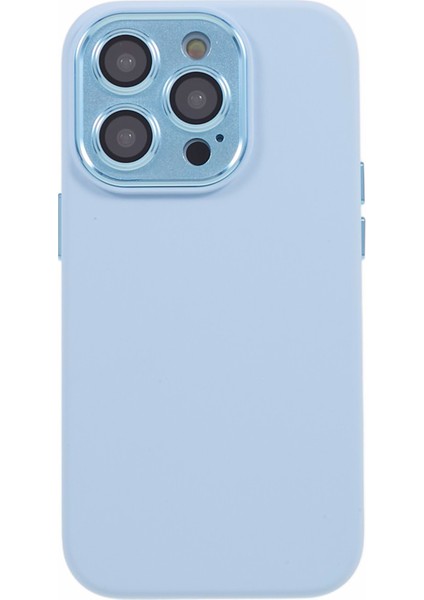 Iphone 14 Pro Max Metal+Temsilli Cam Lens Koruyucu Telefon Kılıfı Sıvı Silikon+Pc Anti-Güz Anti Cover-Chyan (Yurt Dışından)
