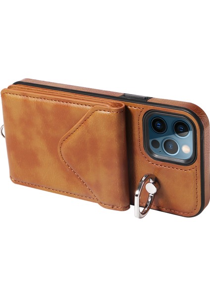Iphone 12/12 Için Pro Telefon Kılıfı Tutucu Koruyucu Crossbody Cover-Brown (Yurt Dışından) modelleri