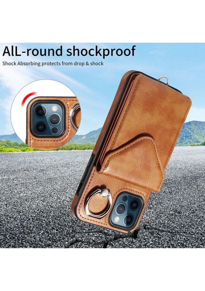 Iphone 12/12 Için Pro Telefon Kılıfı Tutucu Koruyucu Crossbody Cover-Brown (Yurt Dışından) indirimleri