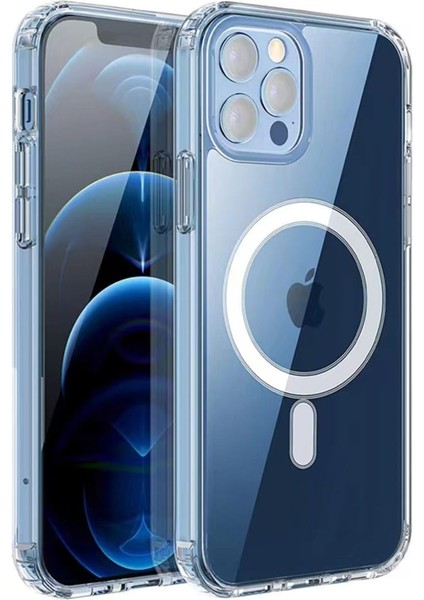 Apple iPhone 11 Pro Max Kılıf Embos Magsafeli Pc Kapak