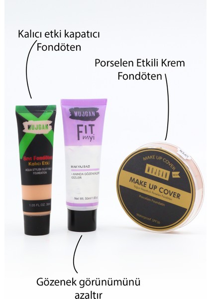 Gelin Çeyiz 62 Parça Makyaj Seti - Açık Ton Mujgan modelleri