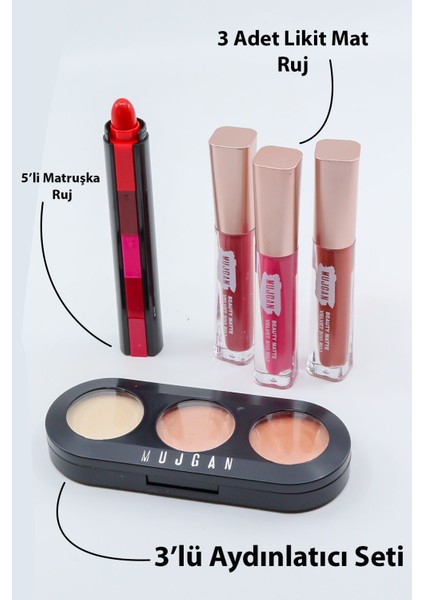 Gelin Çeyiz 62 Parça Makyaj Seti - Açık Ton Mujgan indirimleri