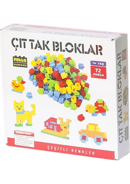 Çt-72 Çıt Tak Bloklar 72 Parça -Gepettoys