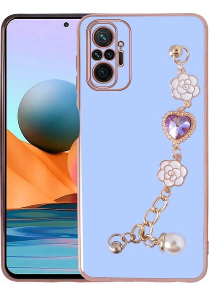 Xiaomi Redmi Note 10 Pro Kılıf Kamera Korumalı Taşlı El Tutmalı Taka Lazer Kapak