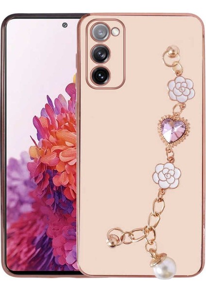 Samsung Galaxy S20 Fe Kılıf Kamera Korumalı Taşlı El Tutmalı Taka Lazer Kapak