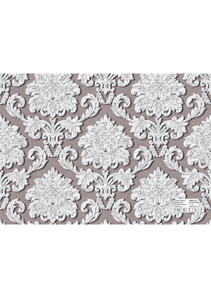 Damask  Desenli Tekstil  Tabanlı Kumaş Duvar Kağıdı