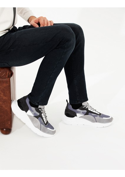 Erkek Gri %100 Deri Sneaker 50261263-100