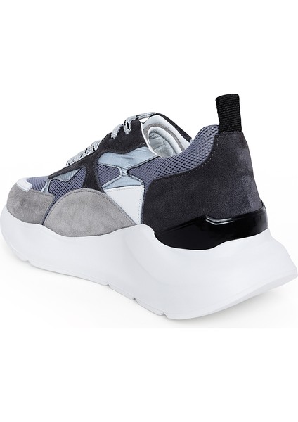Erkek Gri %100 Deri Sneaker 50261263-100 fırsatları