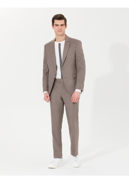 Erkek Açık Kahverengi Slim Fit Takım Elbise 50260093-VR002 modelleri