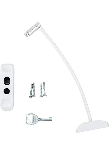 Çelik Halatlı Pvc-Pencere Çocuk Emniyet Kilidi (10 Adet)