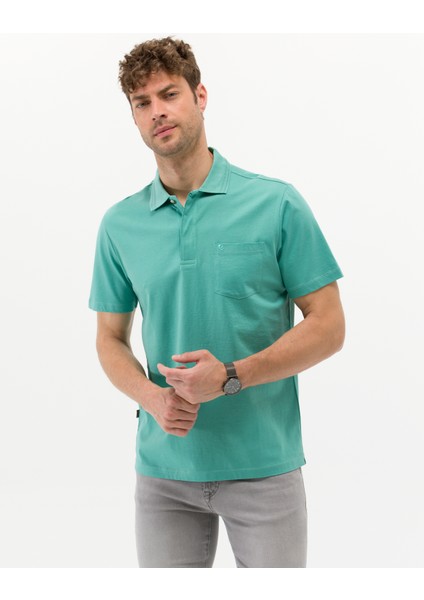 Erkek Yeşil Regular Fit Polo Yaka Merserize Tişört 50262668-VR016 modelleri