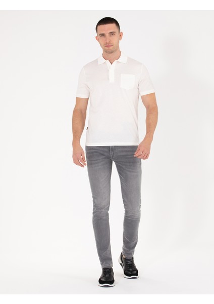 Erkek Beyaz Regular Fit Polo Yaka Merserize Tişört 50262668-VR013 fırsatları