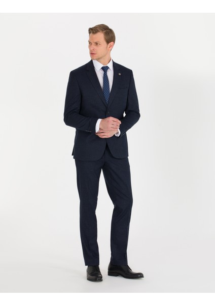 Erkek Lacivert Slim Fit Takım Elbise 50260093-VR033 modelleri