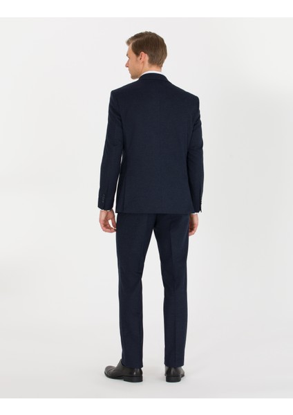 Erkek Lacivert Slim Fit Takım Elbise 50260093-VR033 fırsatları