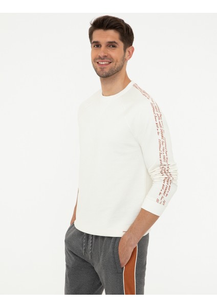 Erkek Ekru Sweatshirt 50241386-VR019 modelleri