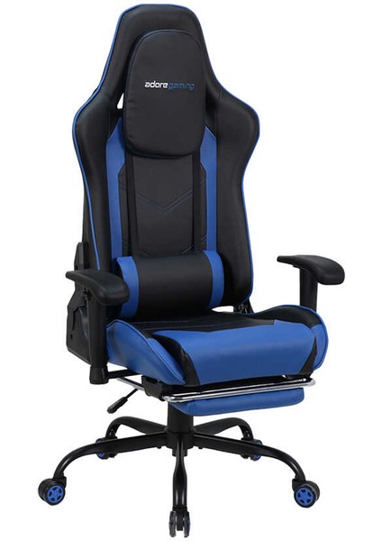 adore mobilya Adore Gaming Combo Profesyonel Oyuncu ve Çalışma Koltuğu-Siyah-Mavi 71X130-139,5X58 cm (Gxyxd)