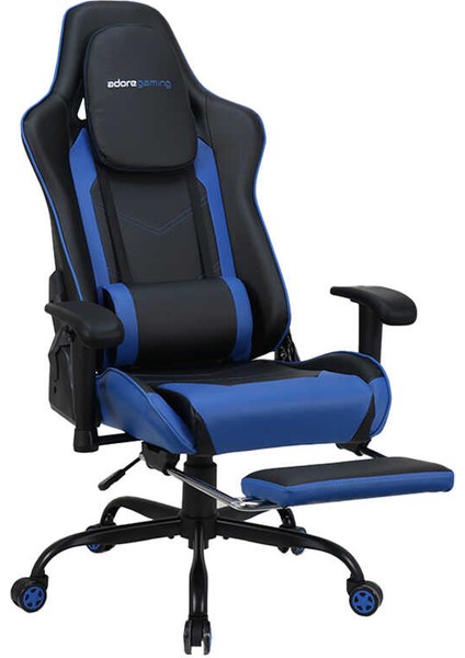 adore mobilya Adore Gaming Combo Profesyonel Oyuncu ve Çalışma Koltuğu-Siyah-Mavi 71X130-139,5X58 cm (Gxyxd)