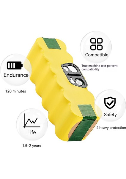 Irobot Roomba Için 14.4V 4500MAH Robot Süpürge Pili (Yurt Dışından)