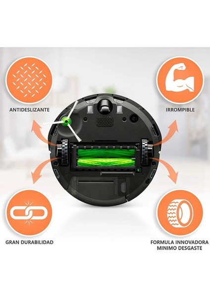 Irobot Roomba Tekerlek Serisi 500 600 700 800 Için Lastik Kaplaması (Yurt Dışından)