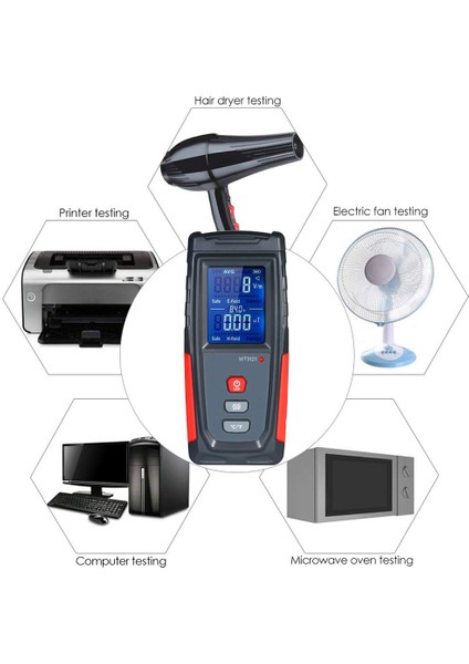 Emf Metre USB Şarj Edilebilir, Ev Aletleri Için Radyasyon Dedektörü (Yurt Dışından)