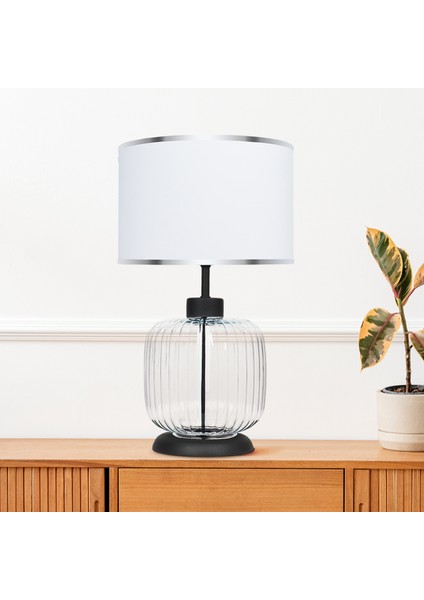 Intense Transparent Black Cam Abajur