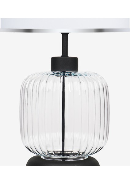 Intense Transparent Black Cam Abajur