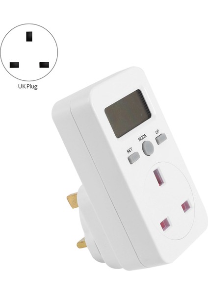 Güç Ölçer Fişli Soket Elektrikli Wattmetre Enerji Monitörü Ingiltere Fişi (Yurt Dışından)
