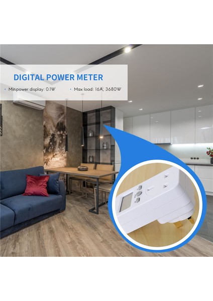 Güç Ölçer Fişli Soket Elektrikli Wattmetre Enerji Monitörü Ingiltere Fişi (Yurt Dışından) indirimleri