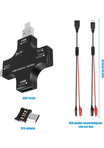 USB C Test Cihazı, 2'si 1 Arada Tip C USB Test Cihazı Renkli Ekran IPS Multimetre (Yurt Dışından)