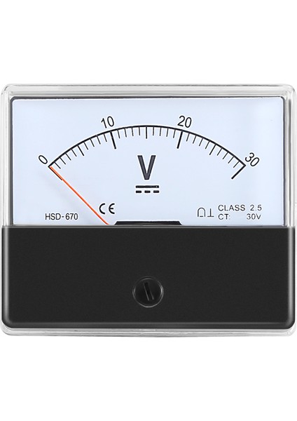 DH-670 Doğruluk Dc 30V Analog Panel Metre Voltmetre (Yurt Dışından)